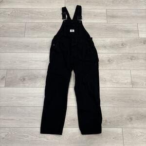 Vans Overalls Black Cotton Canvas Bib Carpenter Skate Streetwear Women's Small